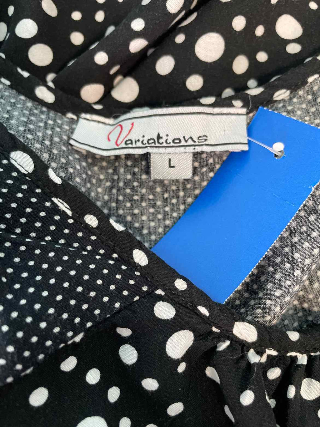 Variations Size L Blue Sleeveless