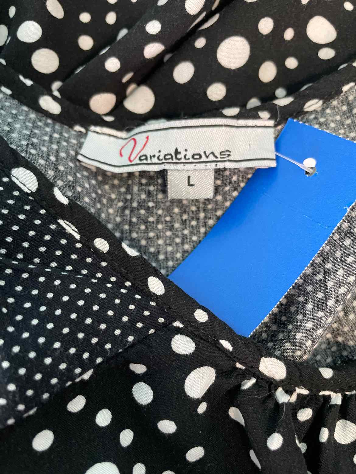 Variations Size L Blue Sleeveless