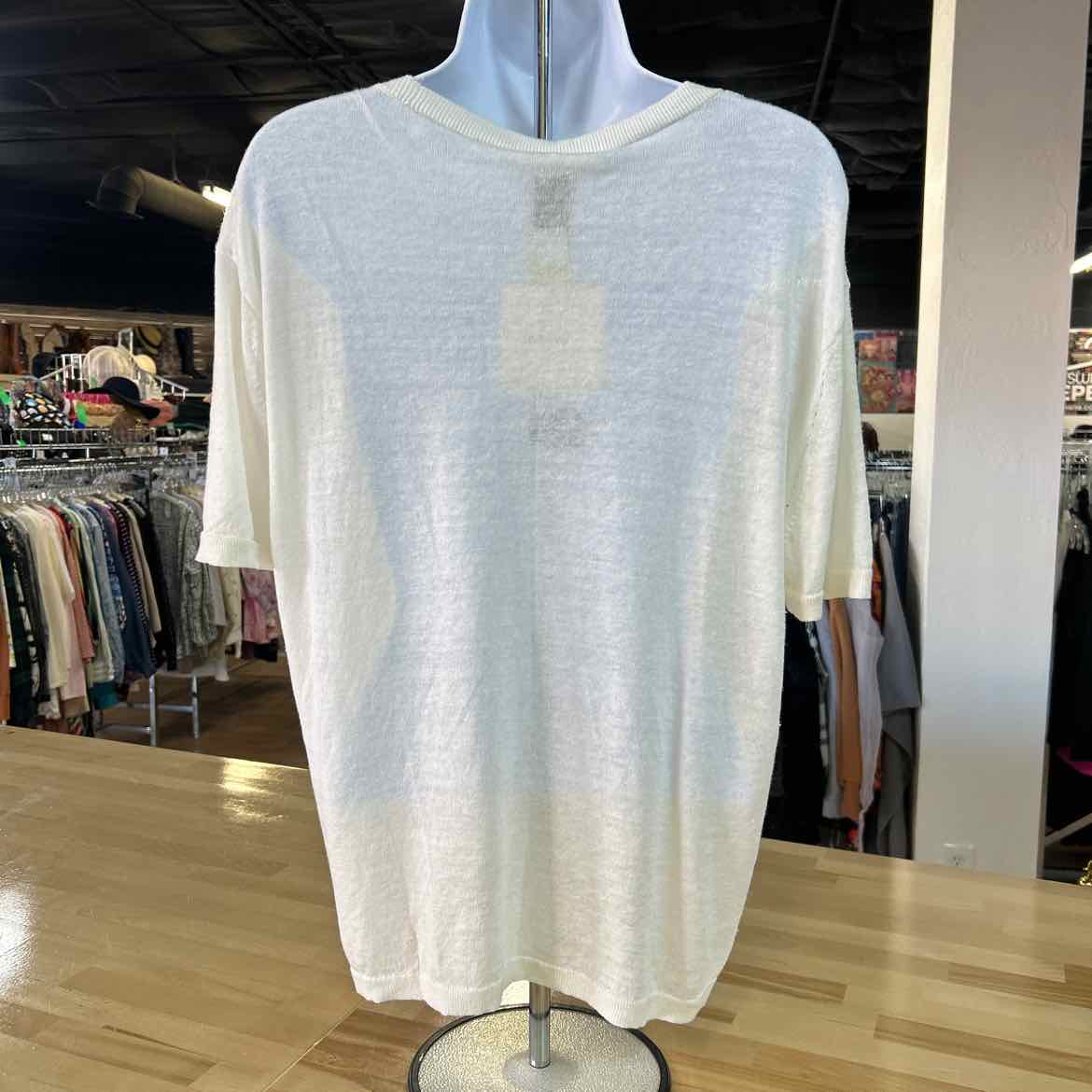 Calvin Klein Size M Off White New Blouse SS
