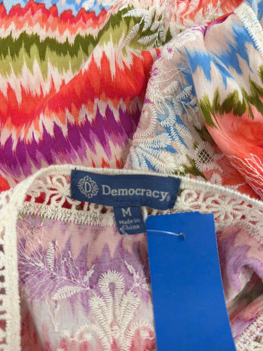 Democracy Size M Multi Bright Preloved Tunic