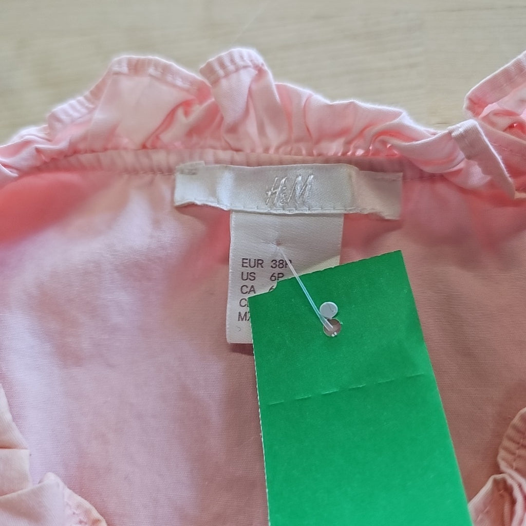 H&M Size 6 Pink Preloved Blouse SS