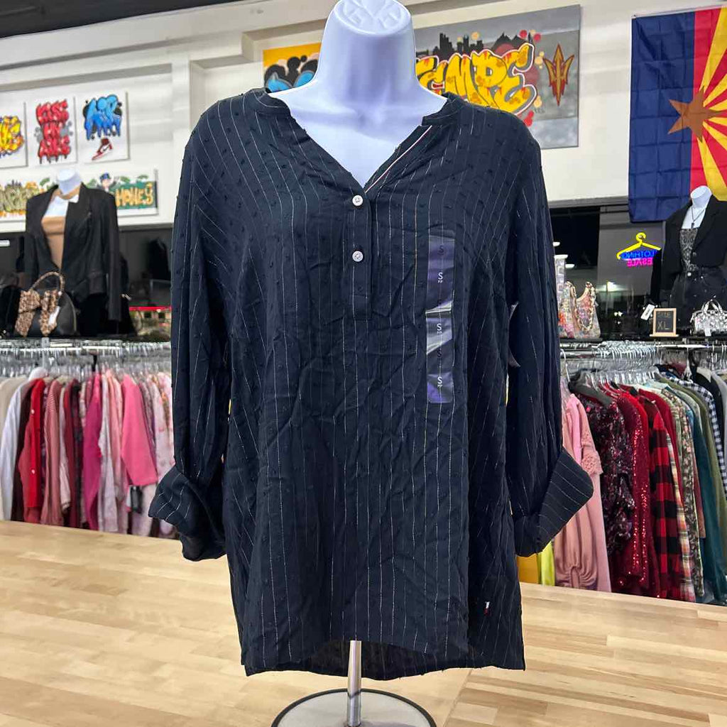 Tommy Hilfiger Womens Sparkle Clip Dot Popov Sky Captain Gold