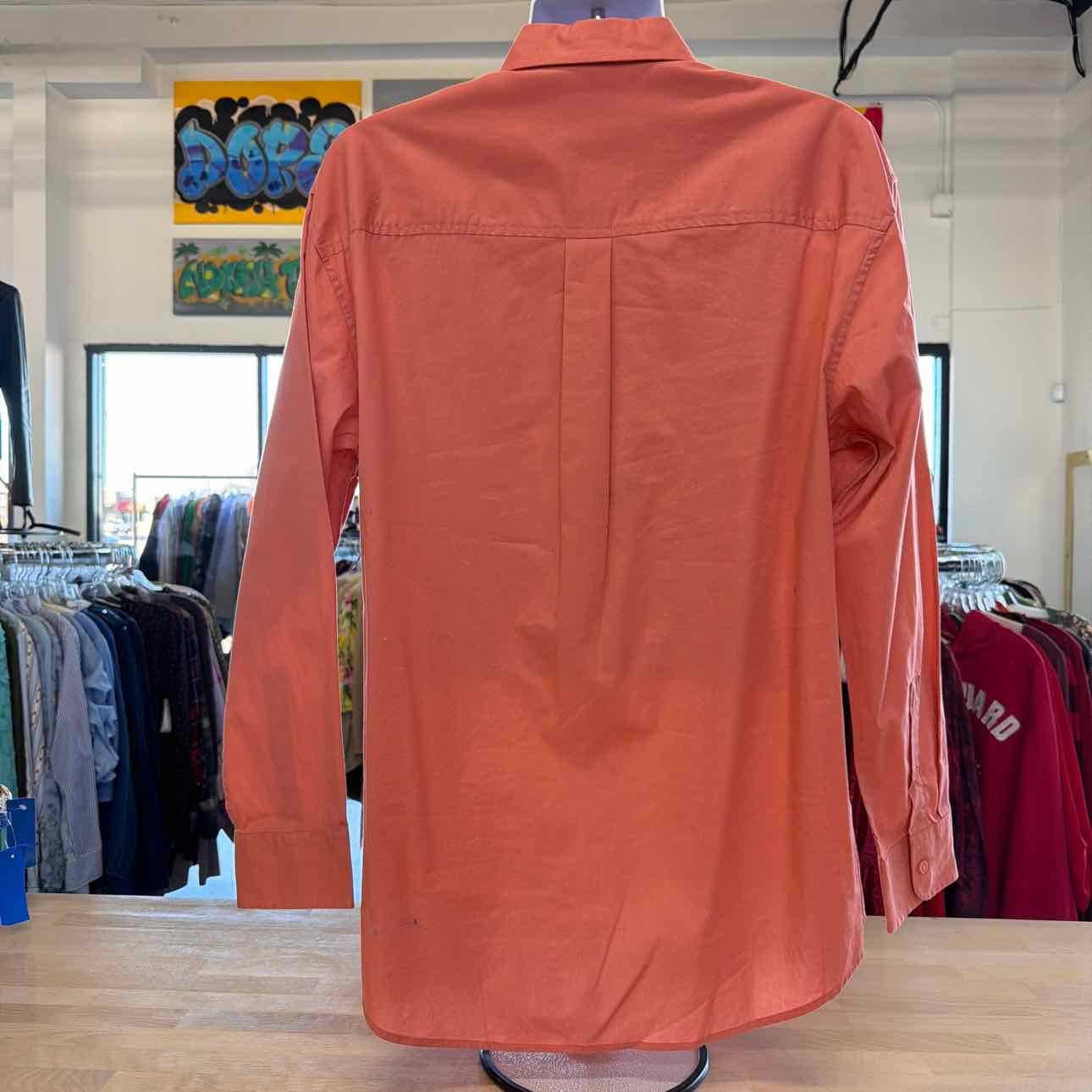 Mode of One Men's Long-Sleeve Button-Front Utility Shirt - Sunbaked Clay