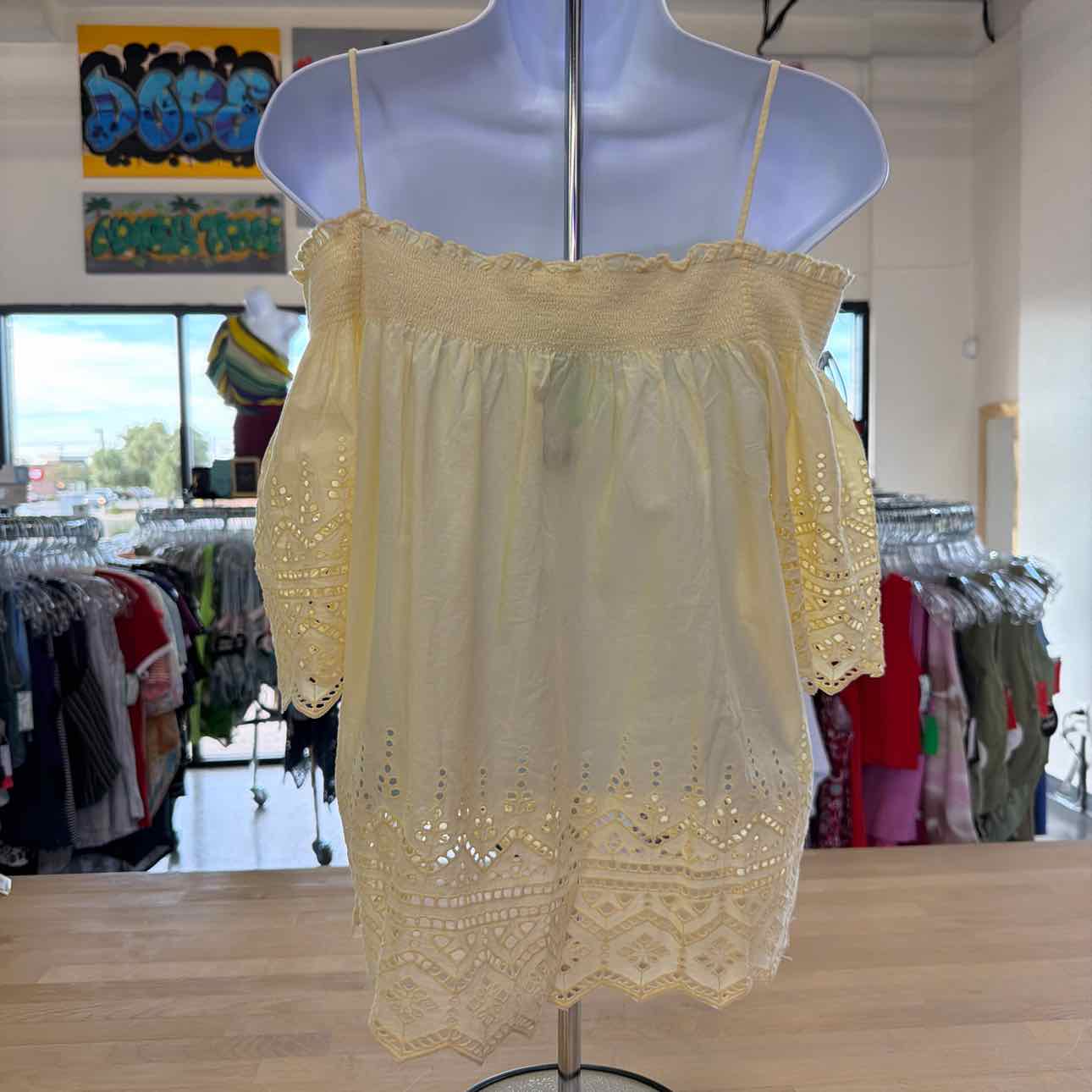 H&M Size 4 Yellow Preloved Blouse SS