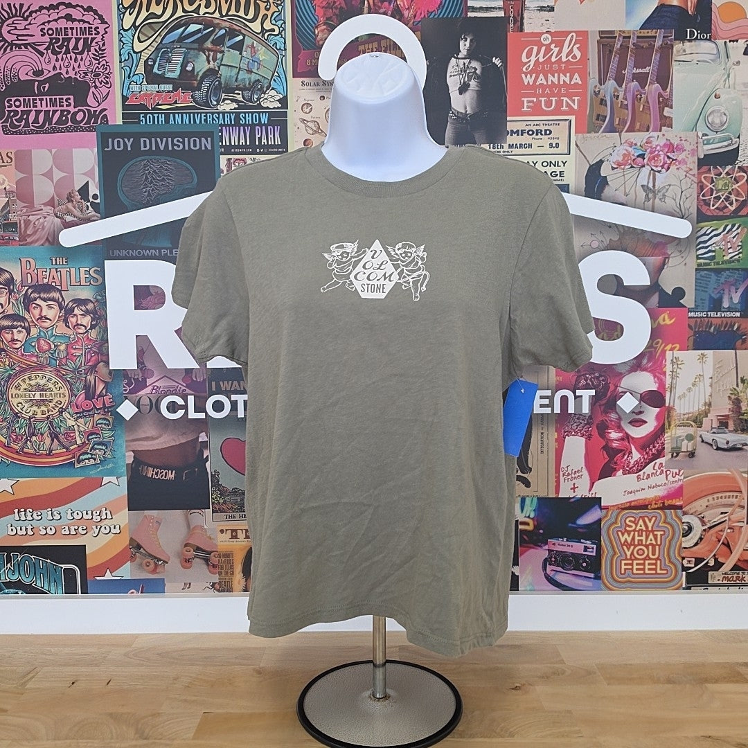 Volcom Size XL Cupid Cotton Logo Graphic Baby T-Shirt