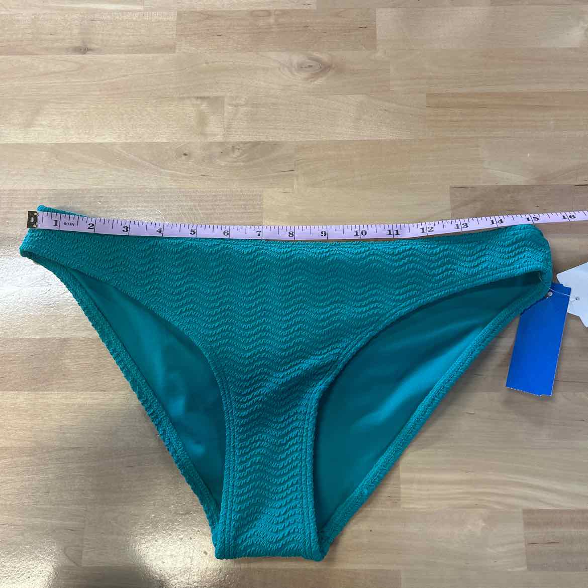 Hurley Size L Green Ribbed New Swimsuit Bottom