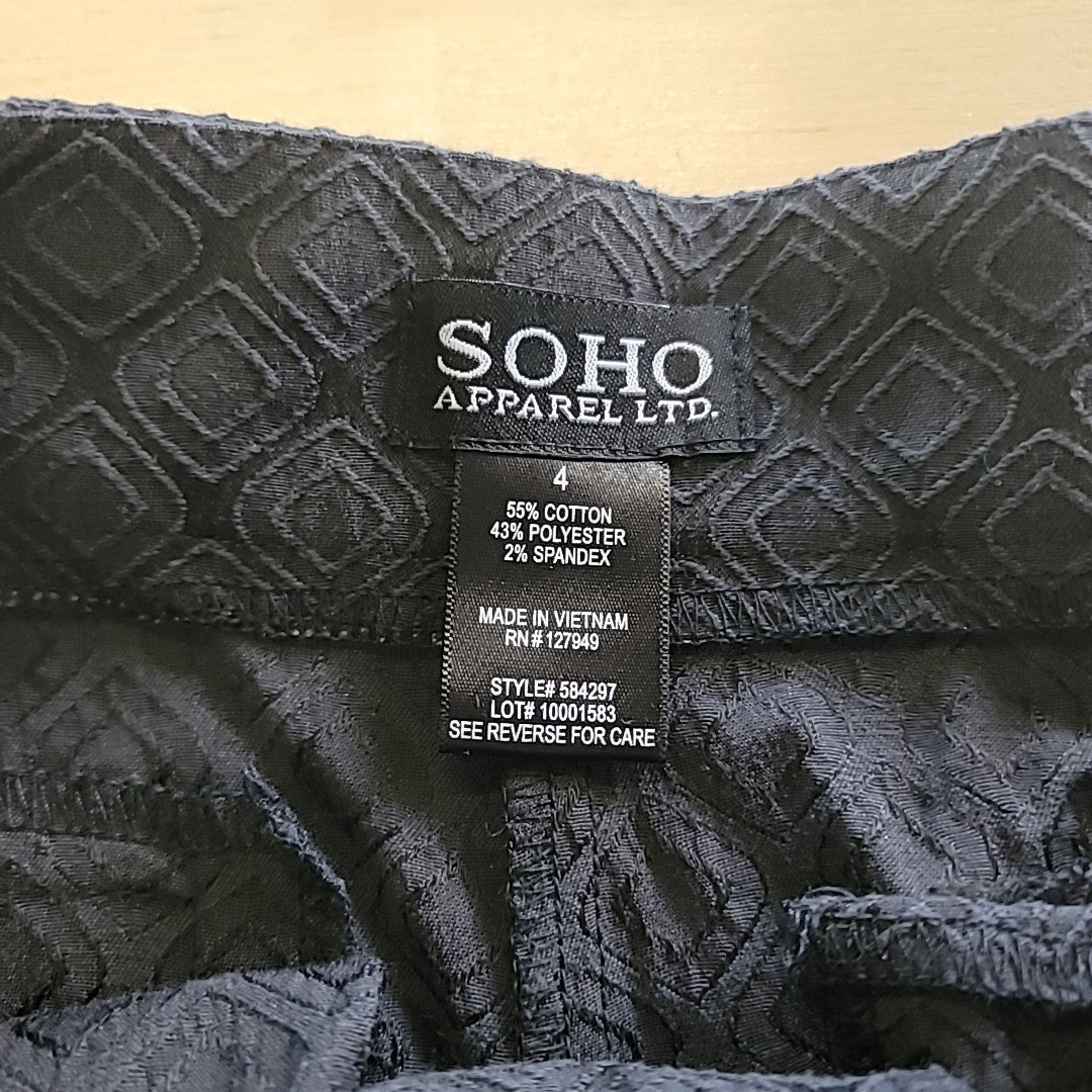 Soho Size 4 Black Shorts