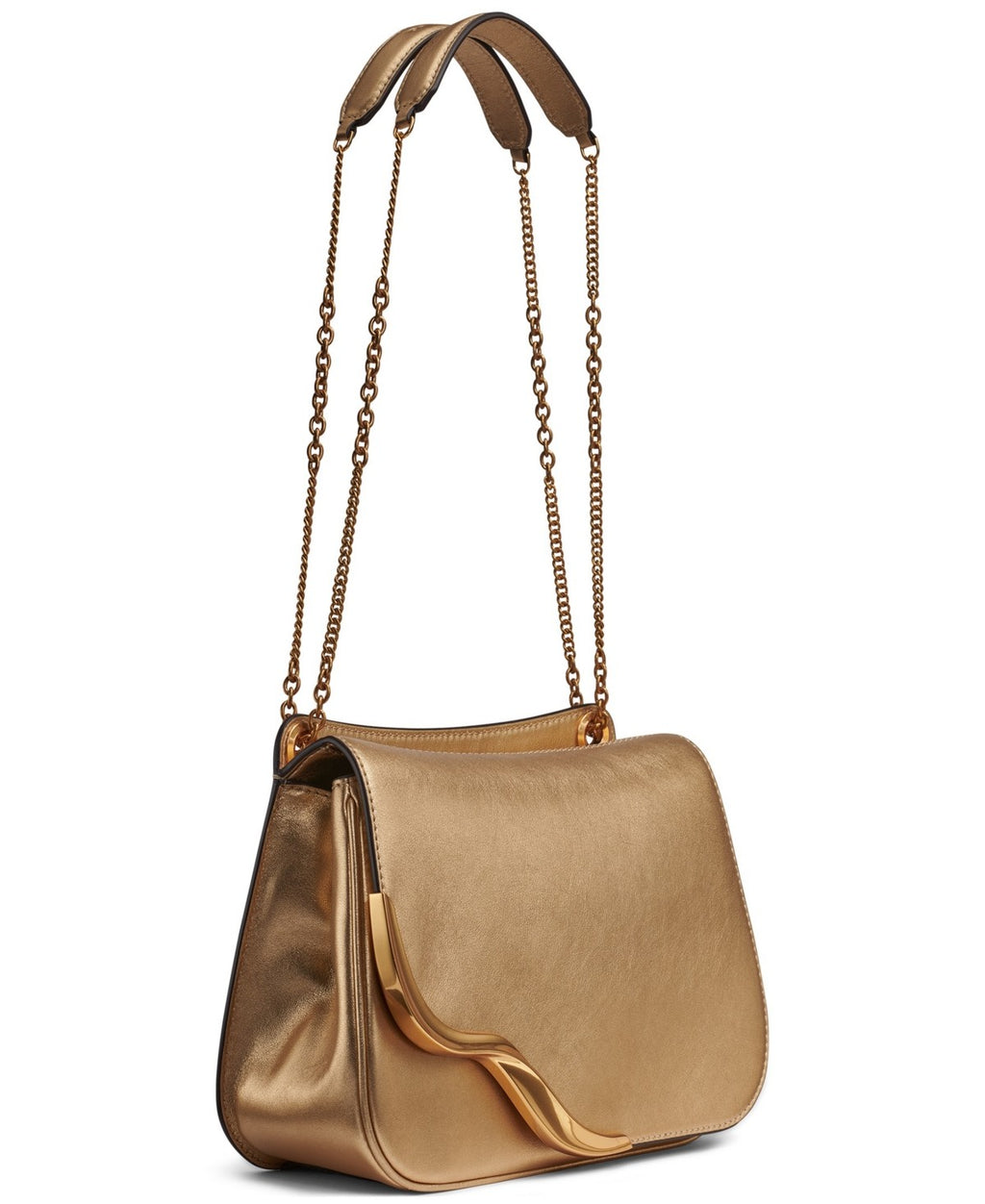 Donna Karan New York Malverne Metallic Crossbody Bag - Gold