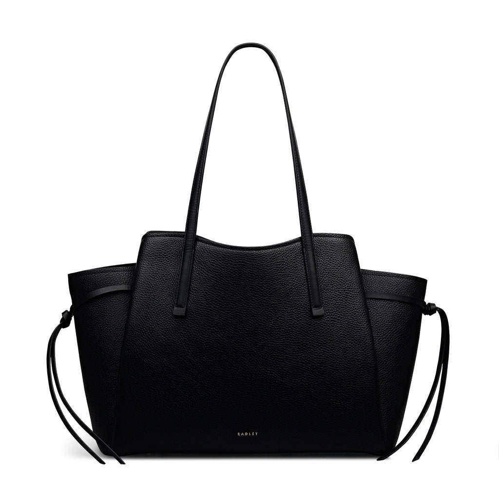 Radley London Blake Gardens Large Leather Ziptop Tote Bag - Black