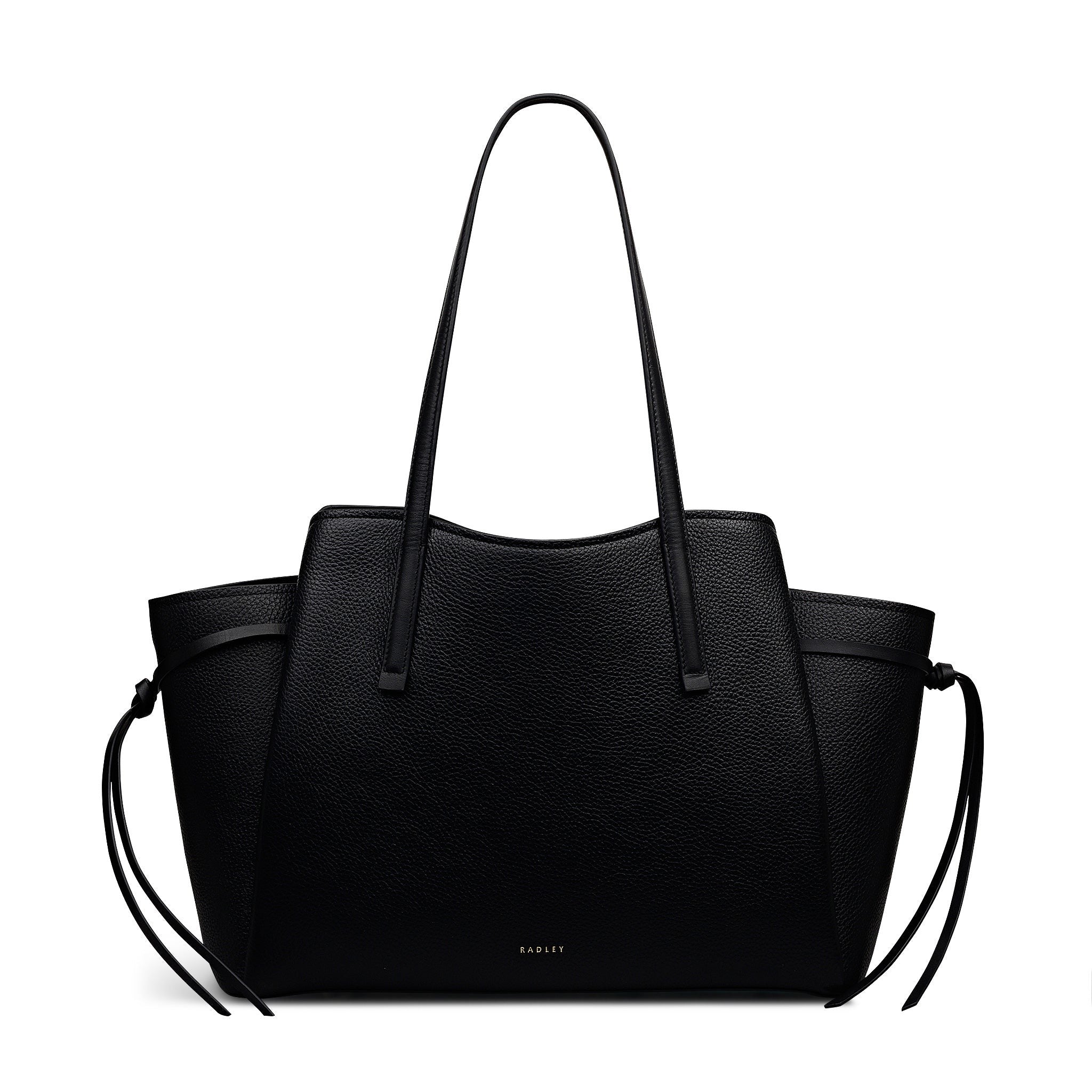 Radley London Blake Gardens Large Leather Ziptop Tote Bag - Black