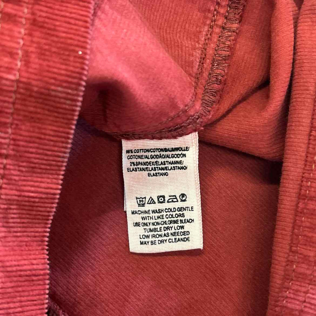 we the free Size 24 Red Corduroy Preloved Skirt