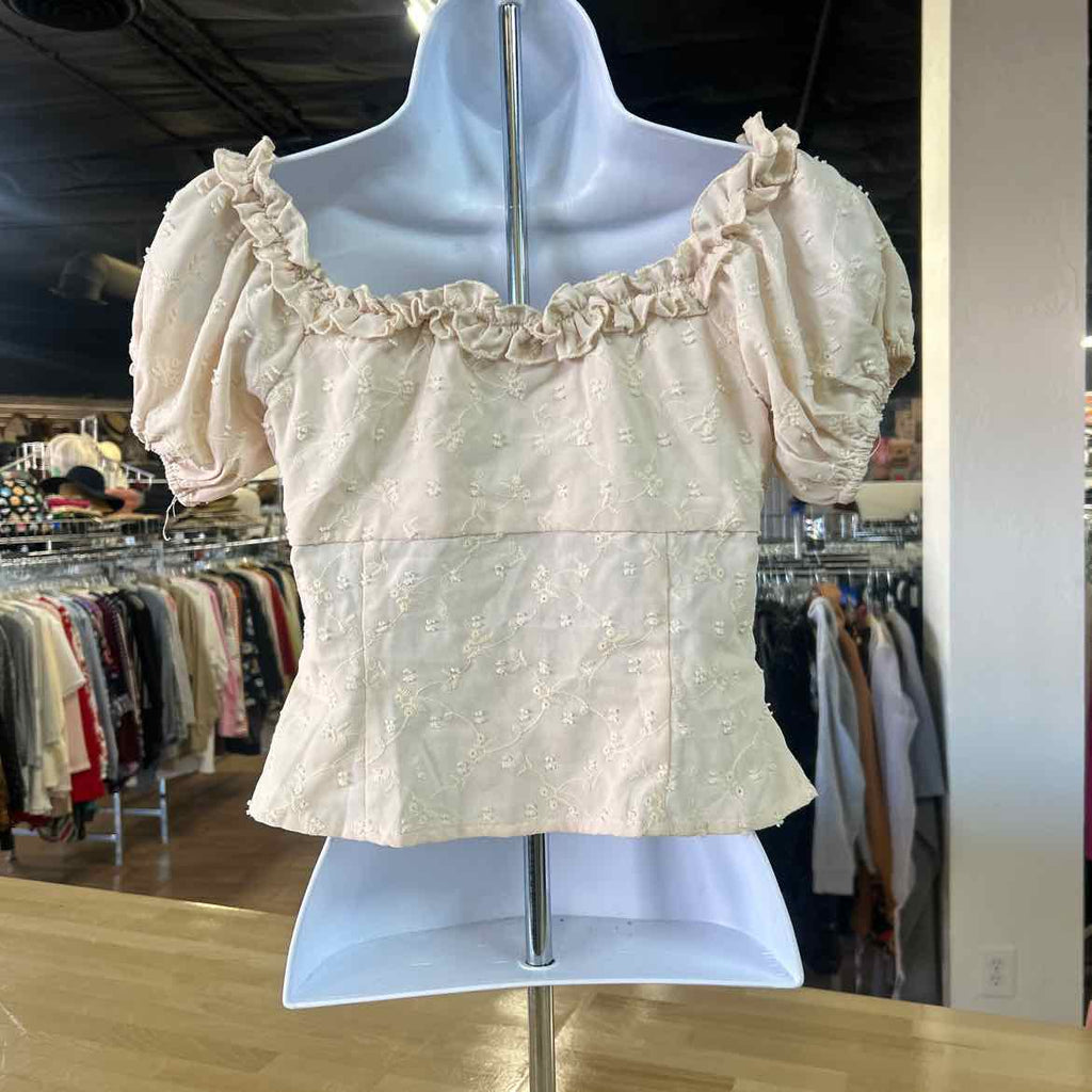 Le Lis Size XS Beige Preloved Blouse SS