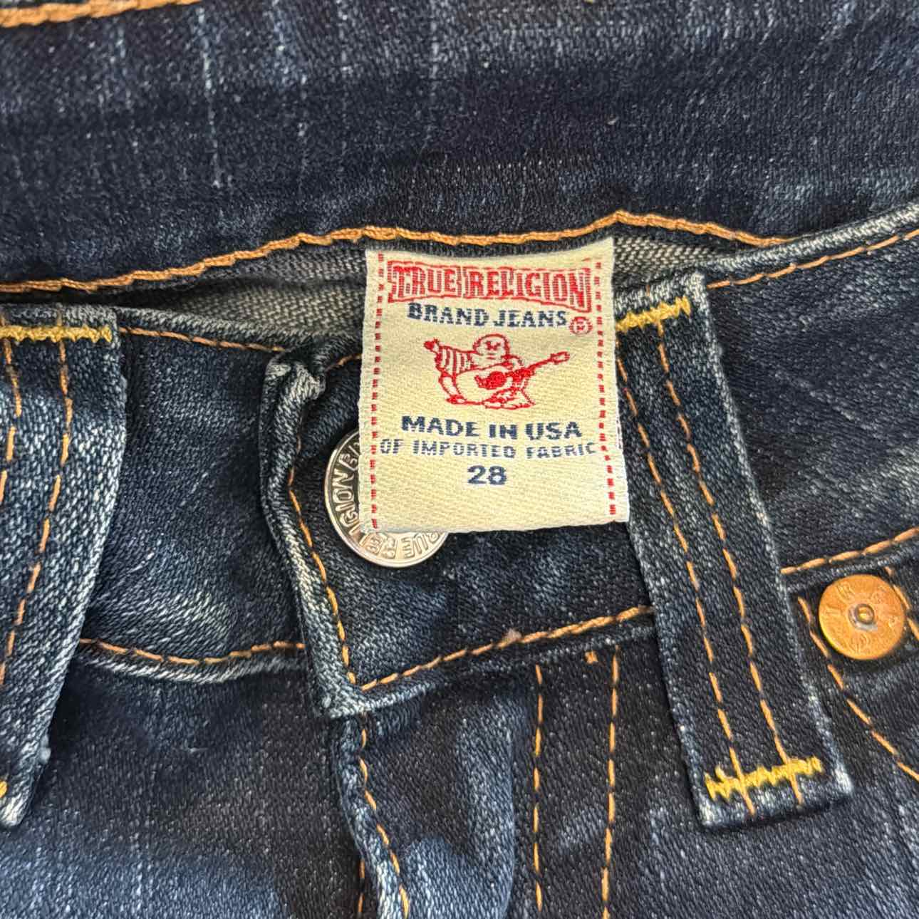 True Religion Size 28 Blue Denim Used Jeans