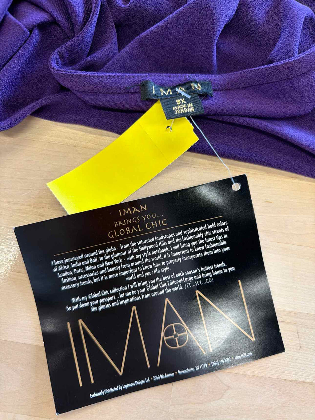 Iman Size 3X Purple Blouse