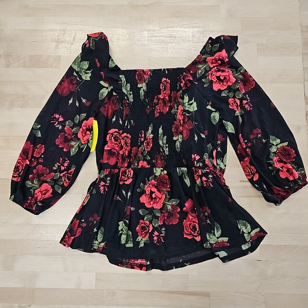 Ember Size L Red & black Blouse