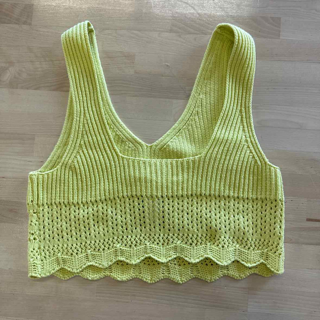 House Of Harlow 1960 Size M Yellow Knit 2 pc Tank and Skirt Set