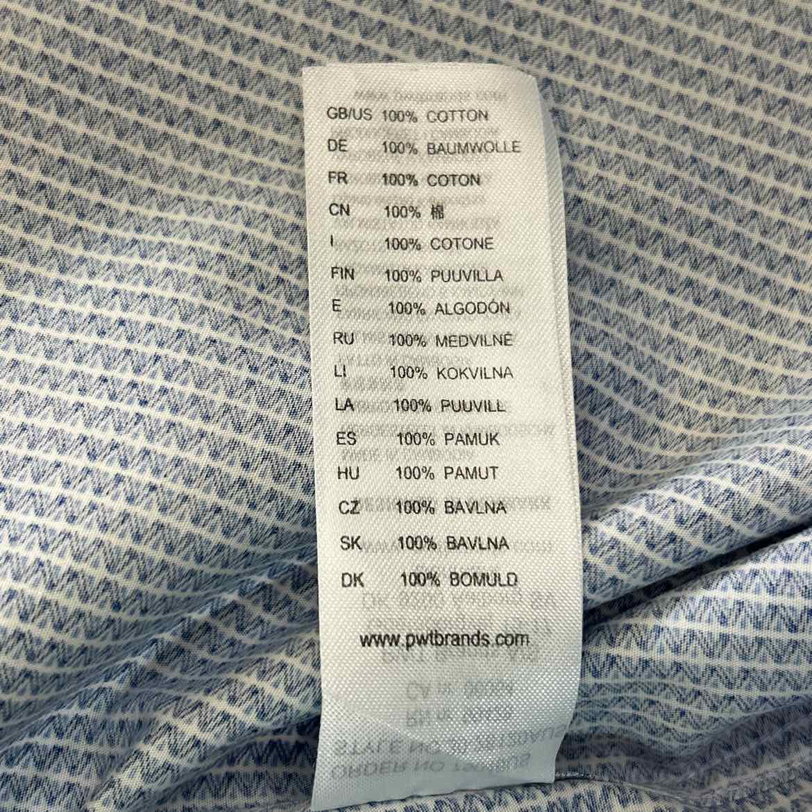Lindbergh Size M Blue White Preloved MENS Button Down Shirt