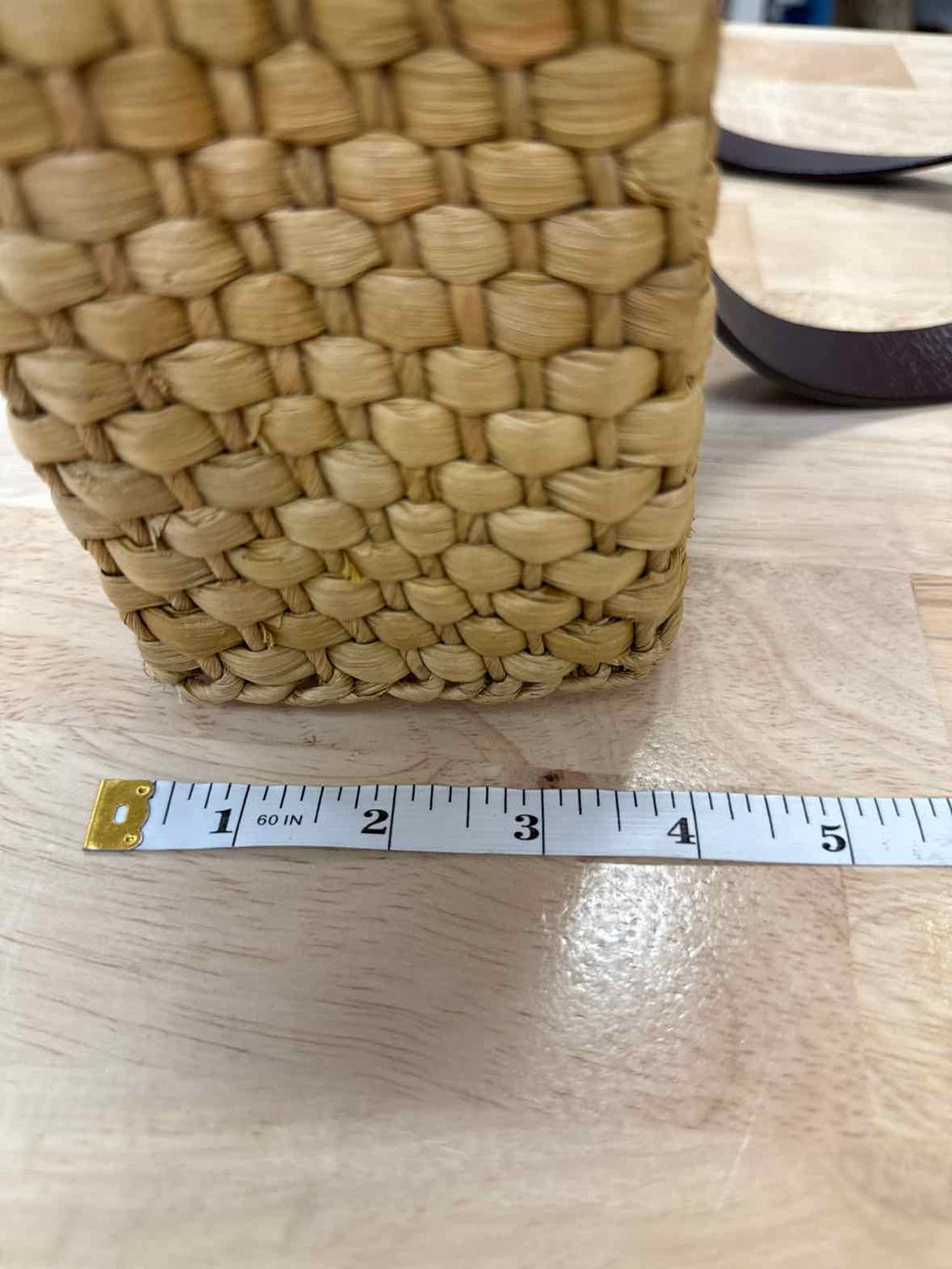Michael Kors Santorini East West raffia bag Brown Leather