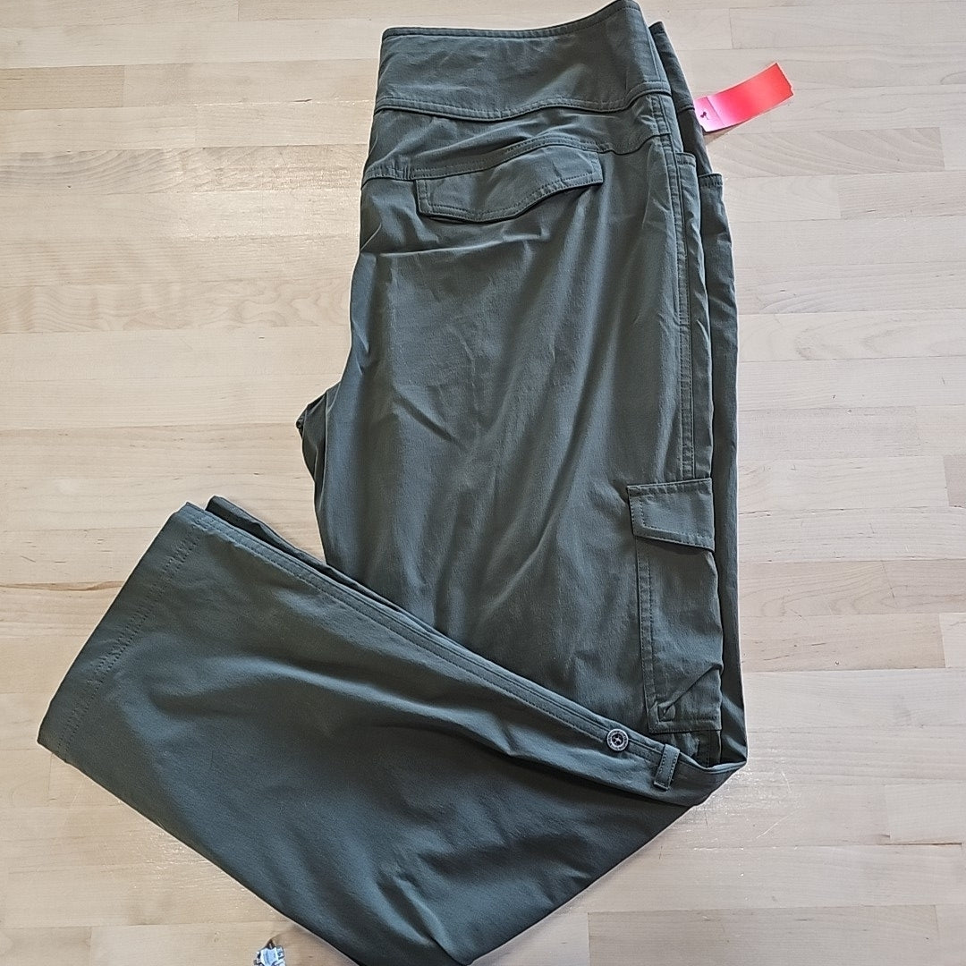 Columbia Size 14 Green Athletic cargo Pants Used