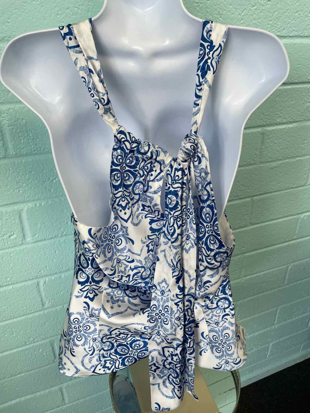 Chaps Size L Blue Sleeveless