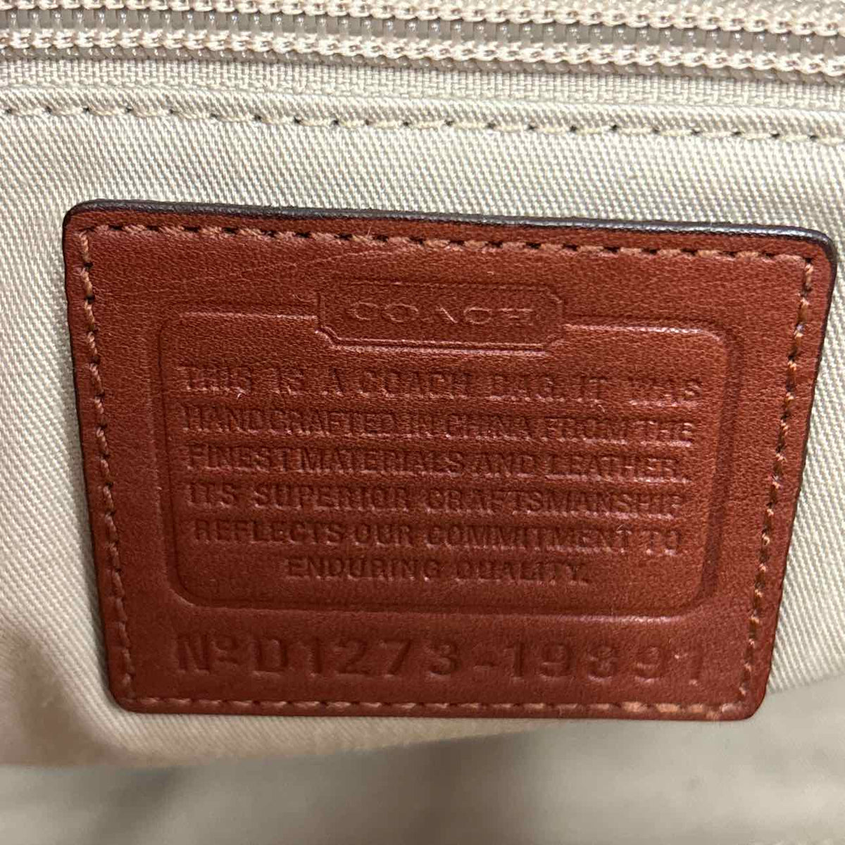 Coach Brown Leather Preloved Handbag