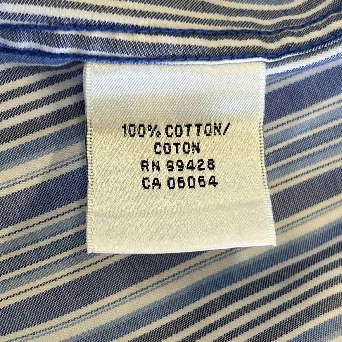 Bugatchi Size XL Blue Preloved MENS Button Down Shirt