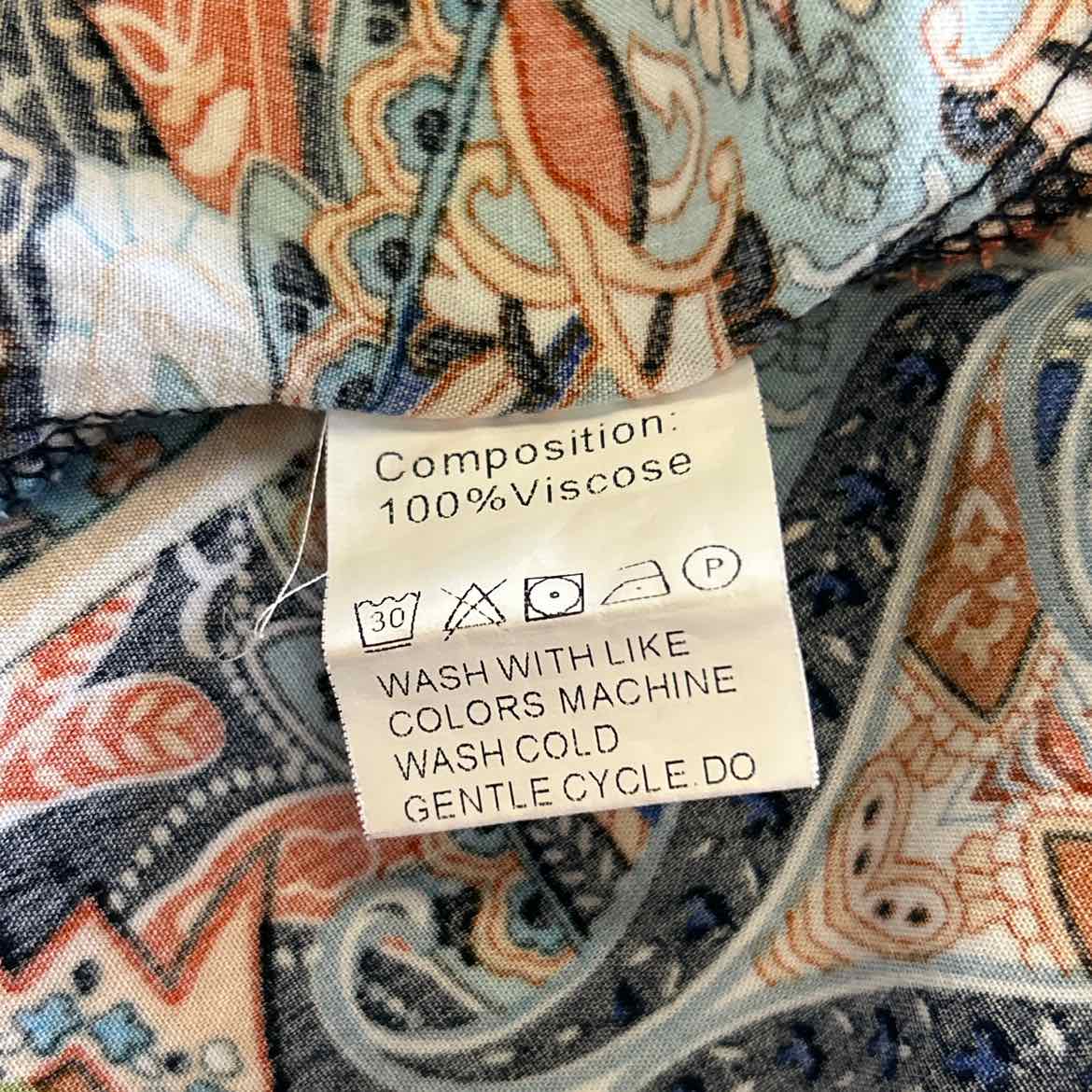 Angashion Size XL Orange blue beige Preloved Blouse SS