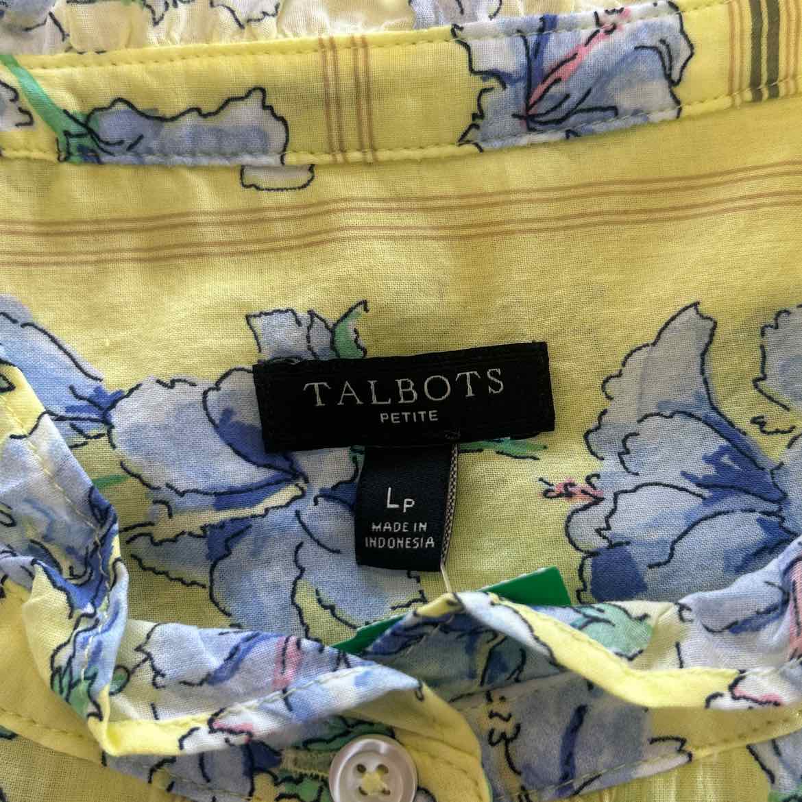 Talbots Size LP Yellow Preloved Blouse LS