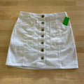 Hurley Size 24 White Denim Preloved Skirt