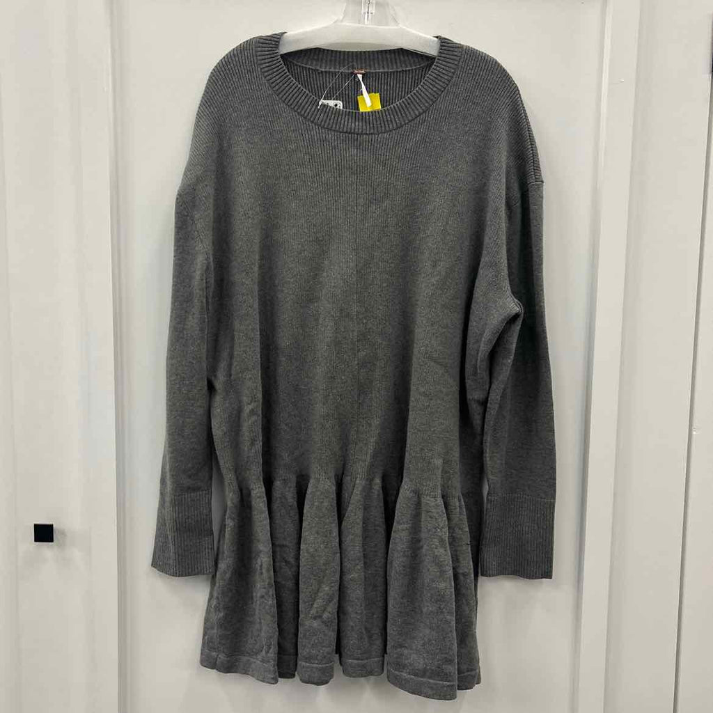 Free People Size L Gray Sweater