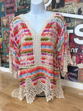 Democracy Size M Multi Bright Preloved Tunic
