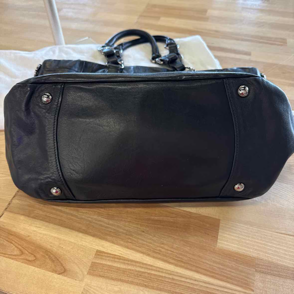 Prada Medium Nero 2 Way Black Leather Tote Handbag