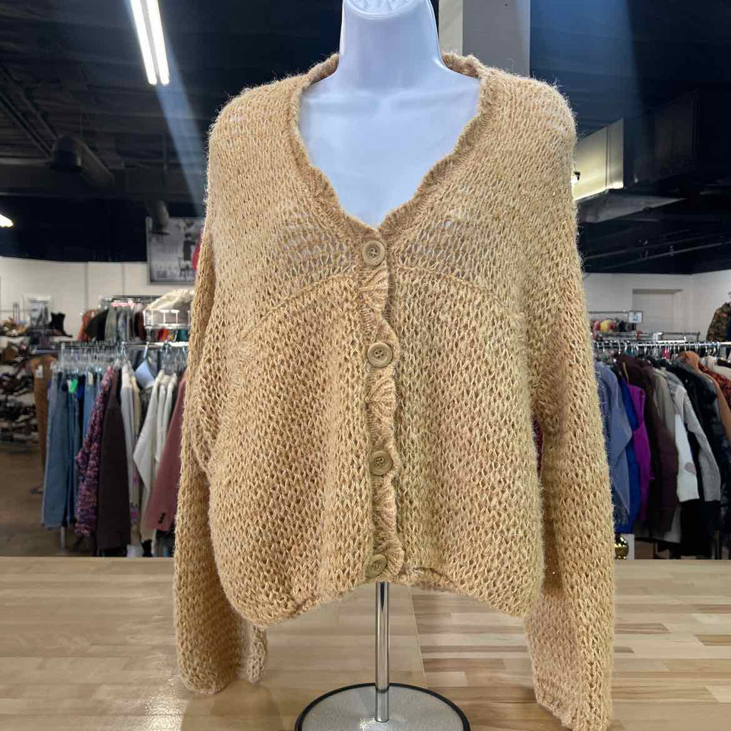Kimchi Blue Size XS Tan Knit Preloved Cardigan