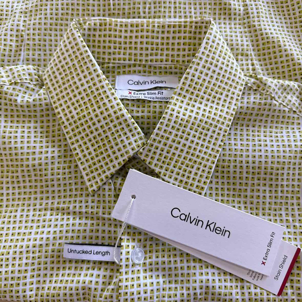 Calvin Klein Men's Extra Slim Fit Stretch Dress Shirt