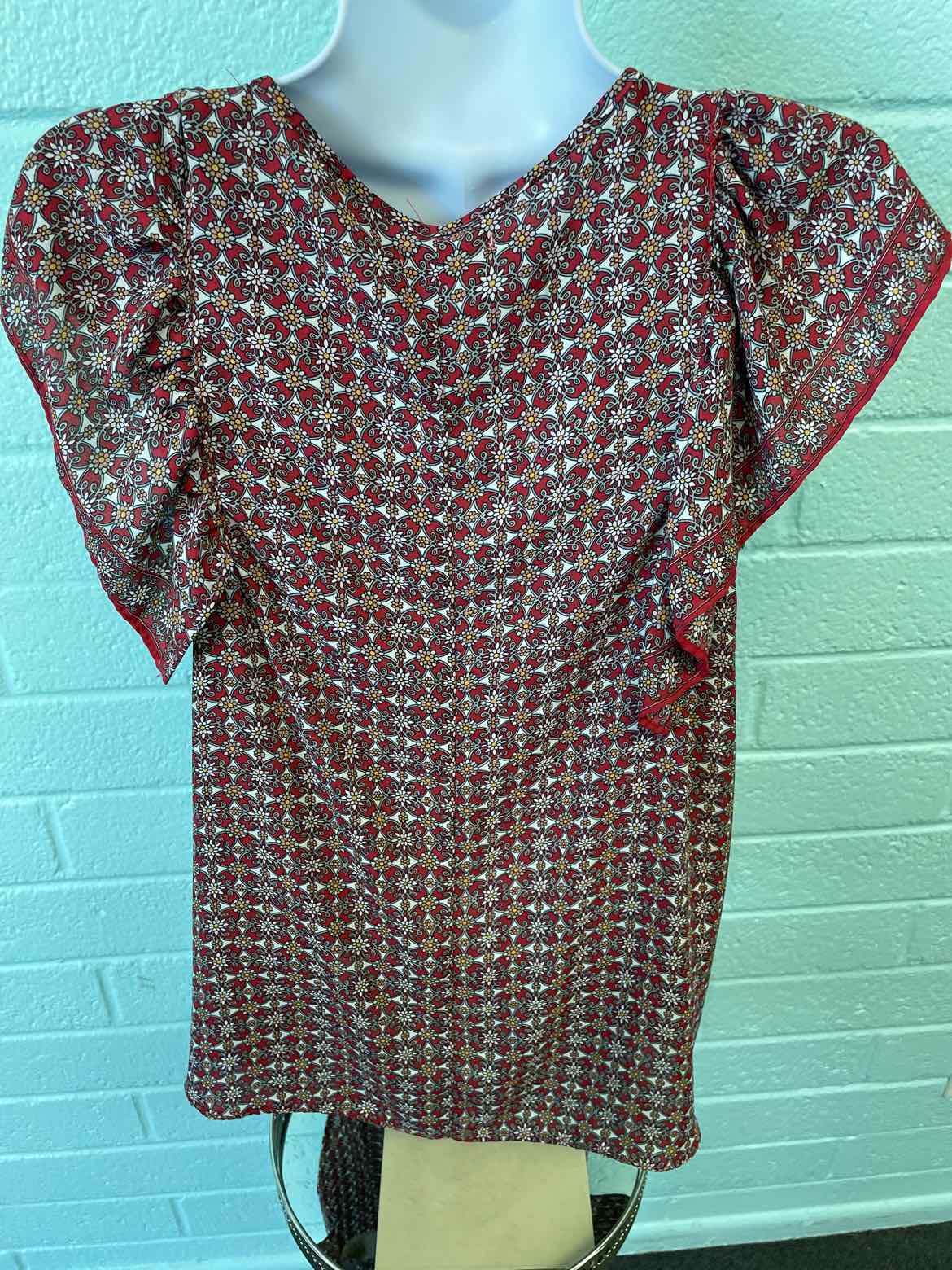 Max Studio Size S maroon print Sleeveless