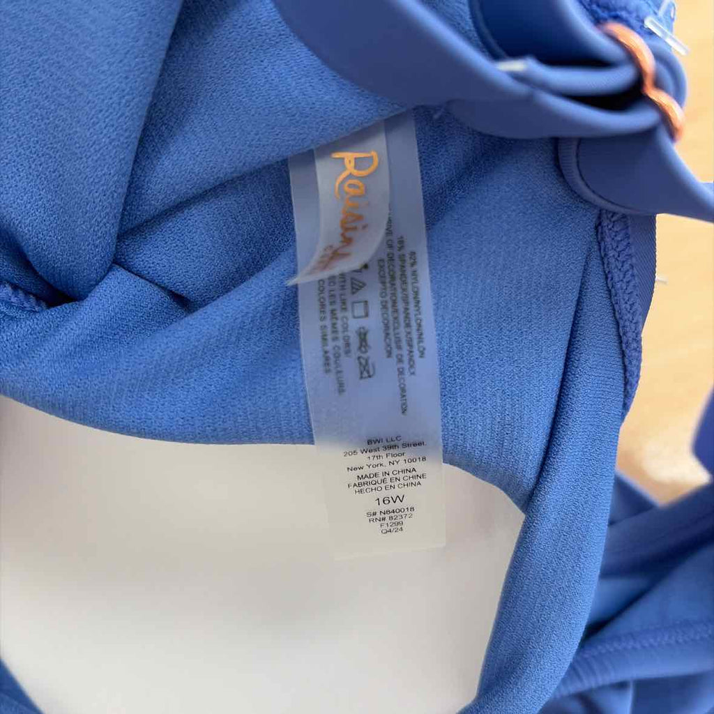 Raisins Size 16W Blue New Swimsuit Bottom/Top