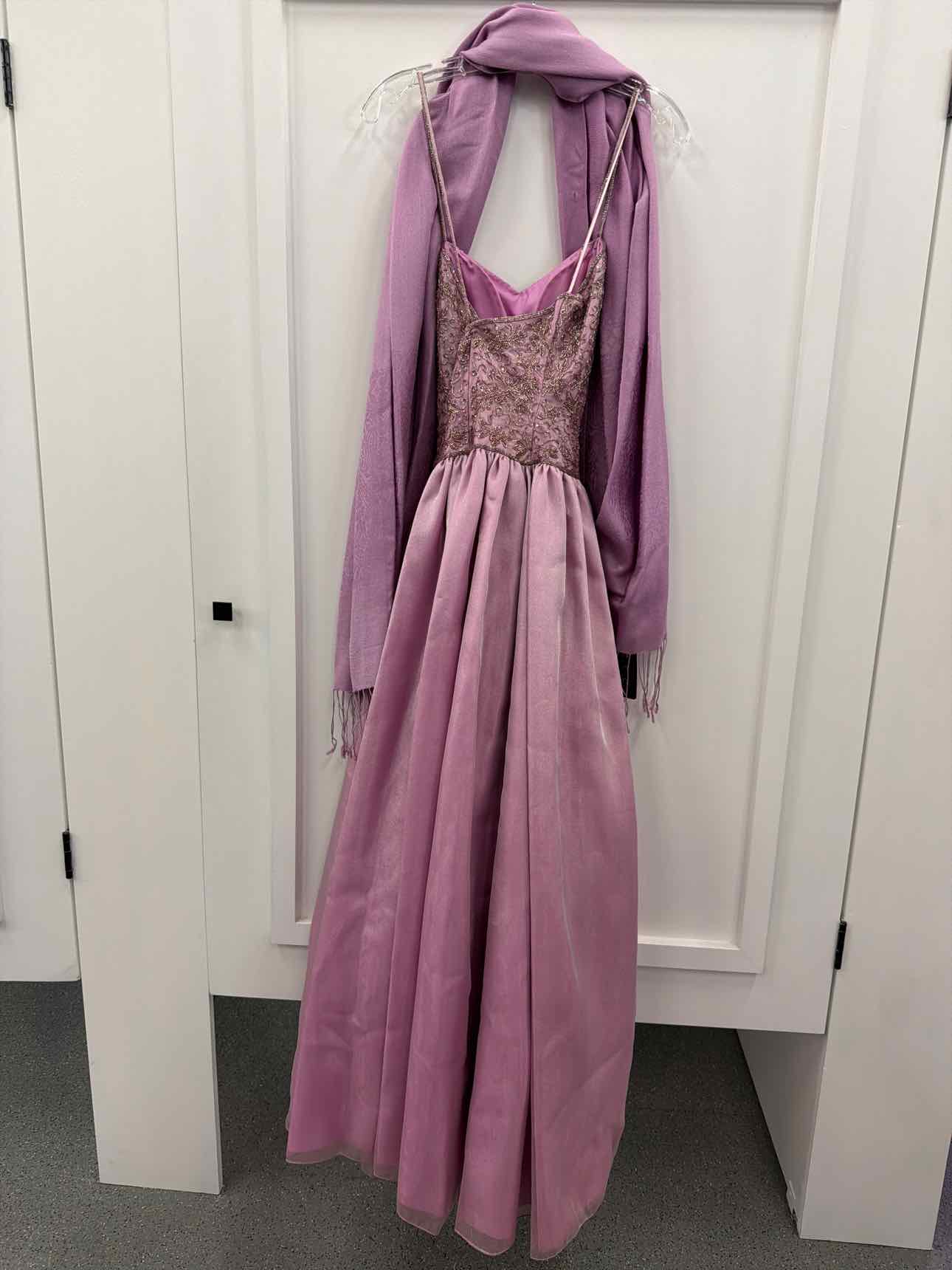 Tan Chho Size M Purple Beaded Dress