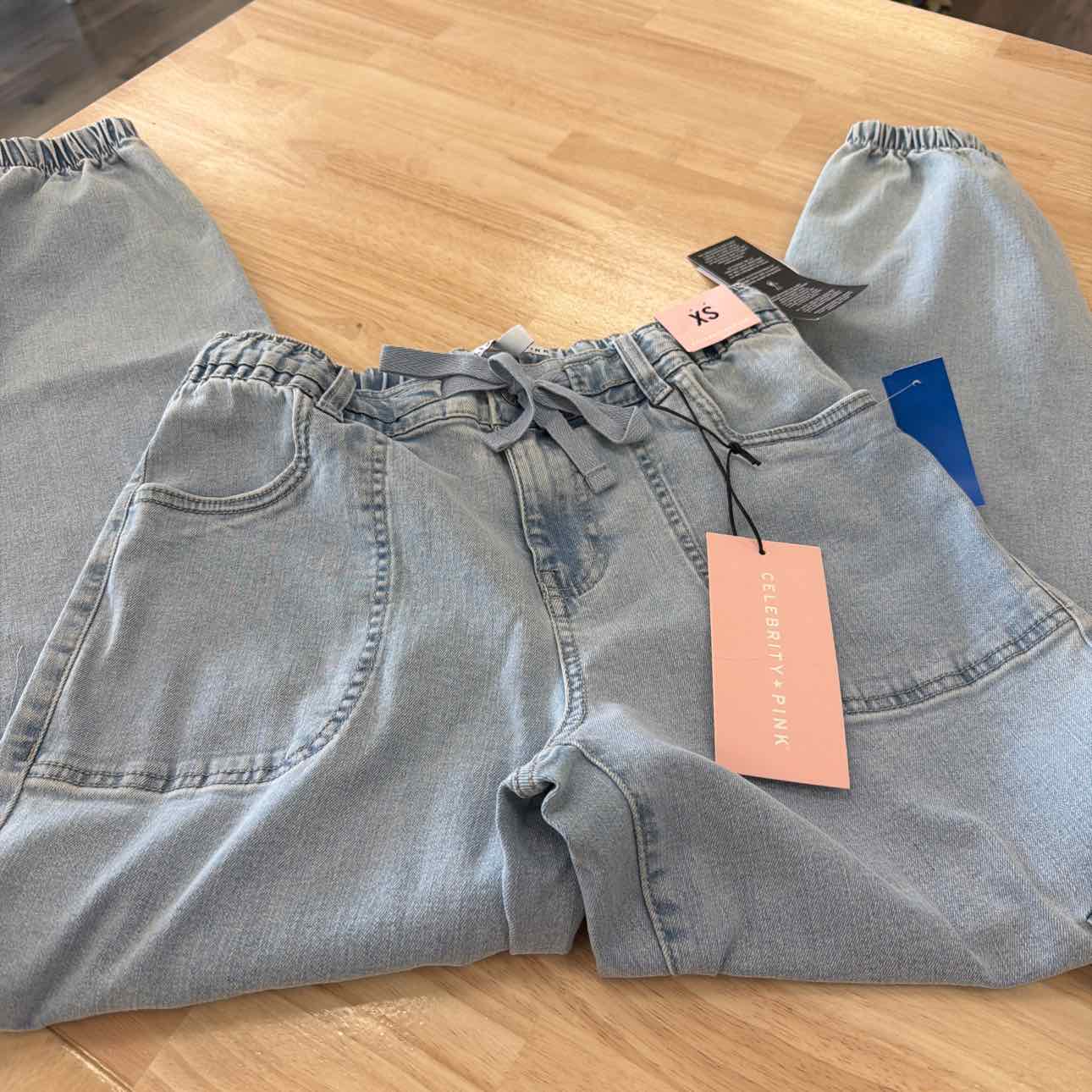 Celebrity pink Size XS Denim Cargo Joggers - Light