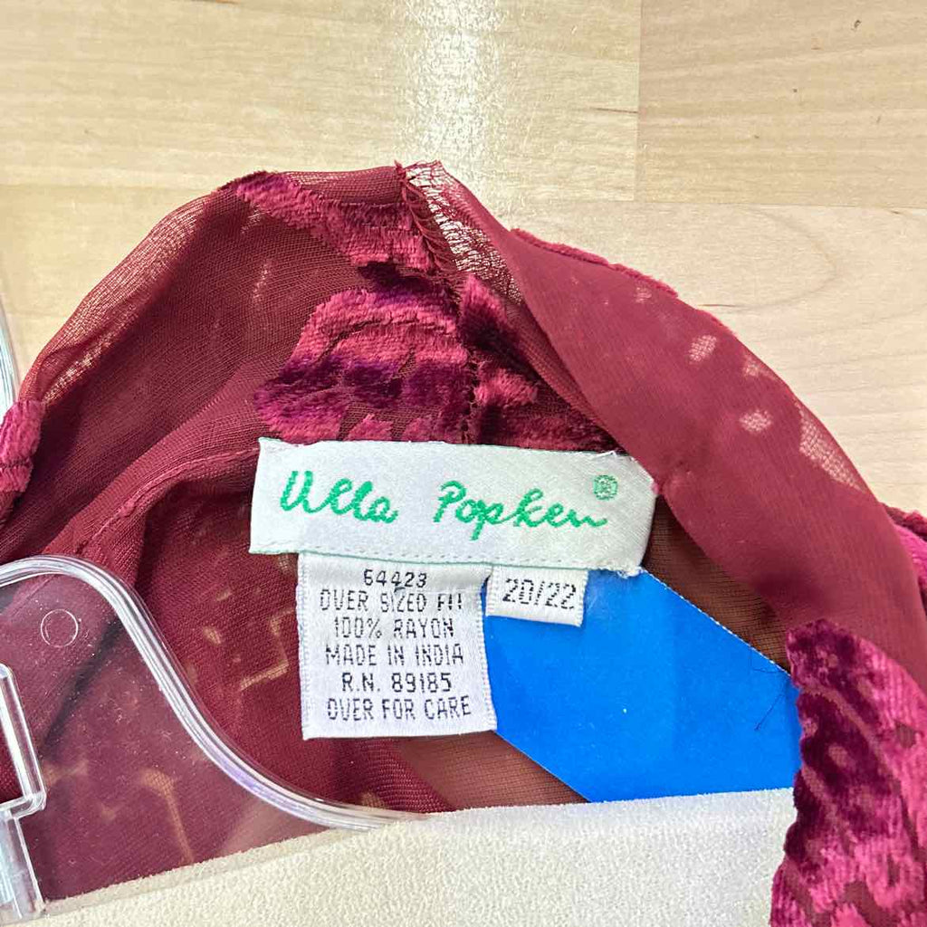 UCLA Popken Size 20 Red Preloved Cardigan