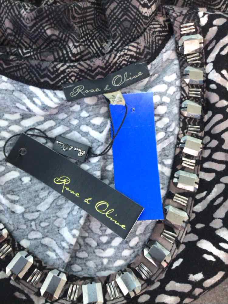 Rose & Olive Size S Black & beige Sleeveless