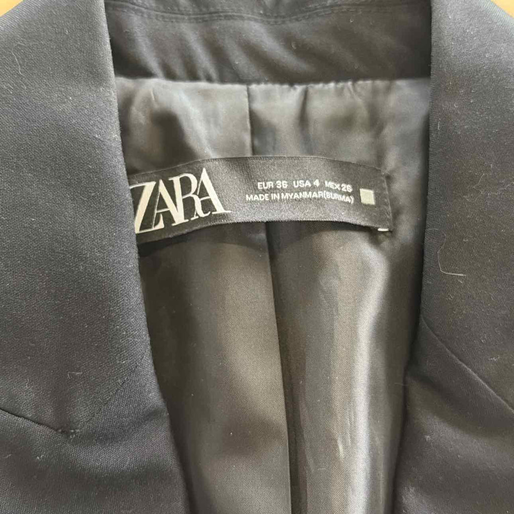 zara Size 4 Black Preloved Blazer