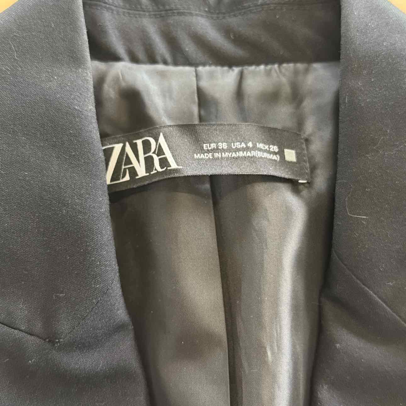 zara Size 4 Black Preloved Blazer