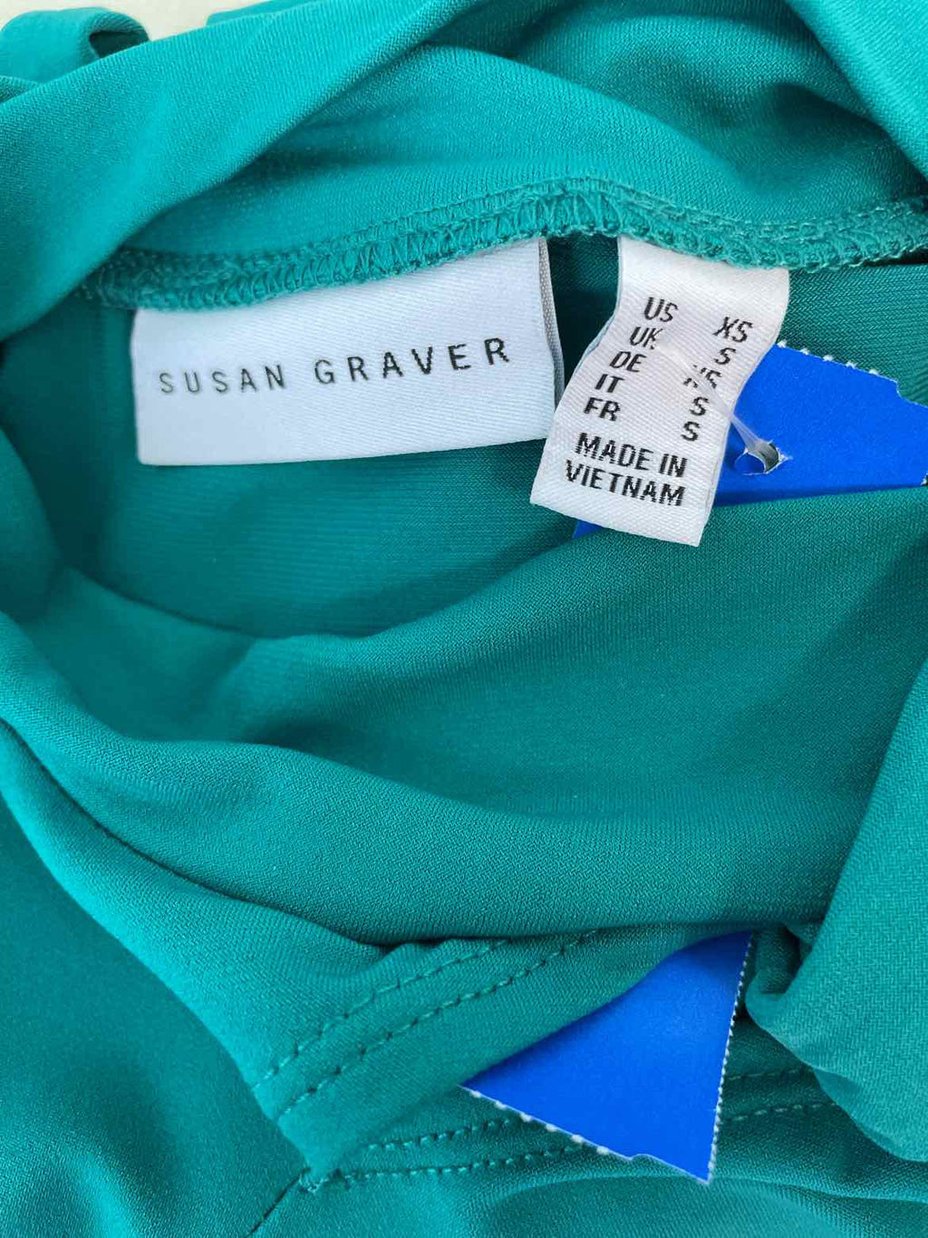 Susan Graver Size XS Teal Blouse