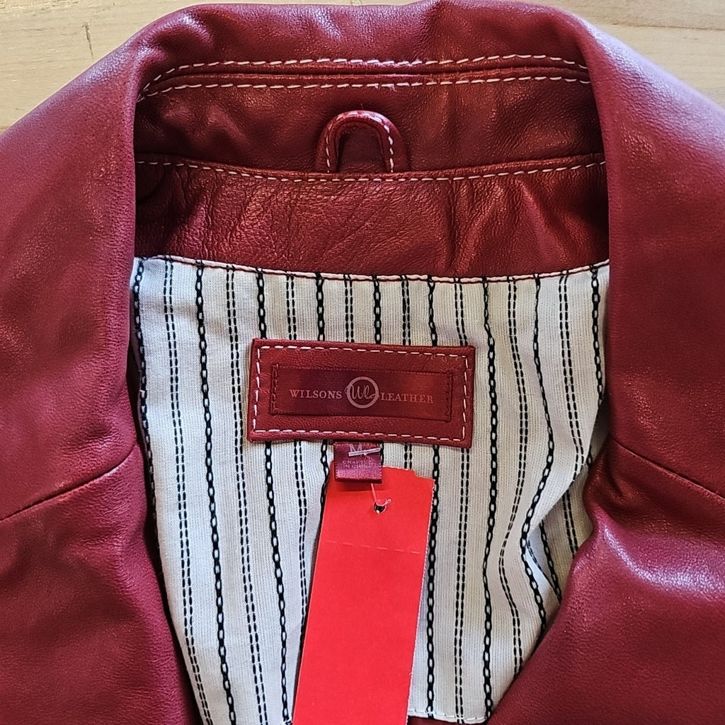 Wilsons Leather Size M Red Used leather jacket