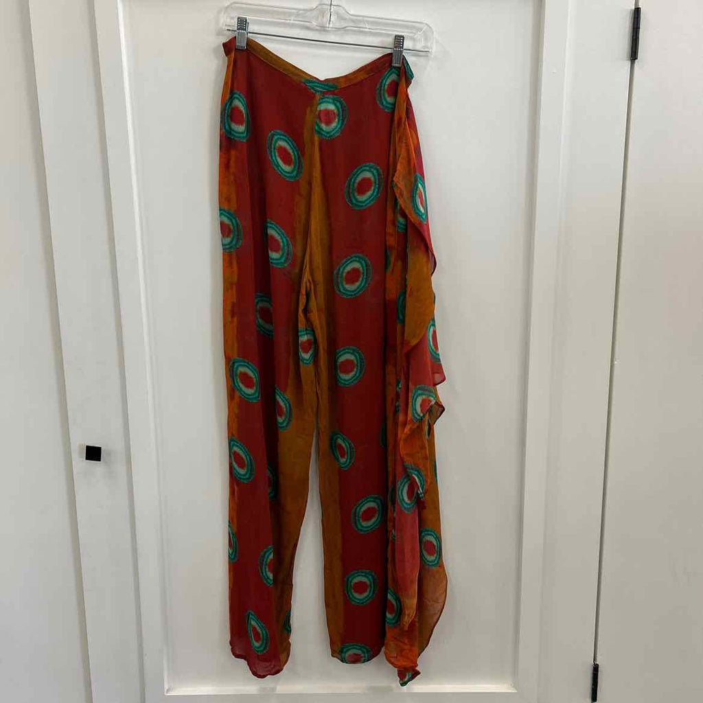 zara Size M Red/Orange Sheer Preloved Pants