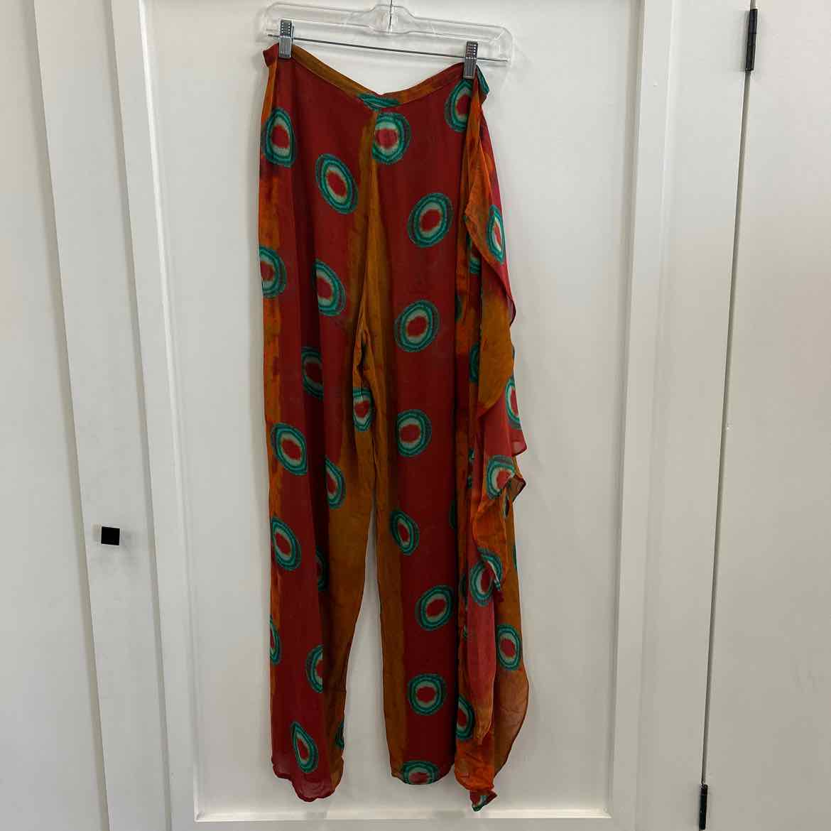 zara Size M Red/Orange Sheer Preloved Pants