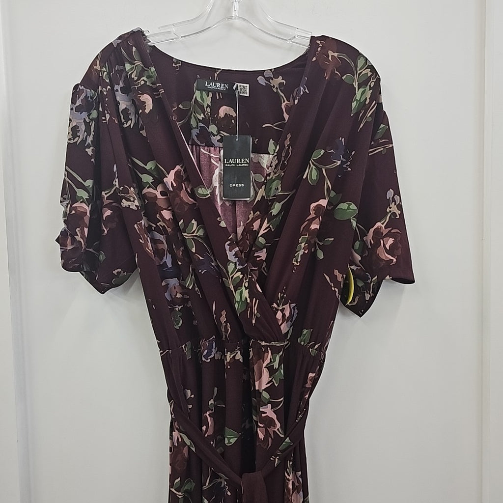 Ralph Lauren Size 18 Burgundy Dress