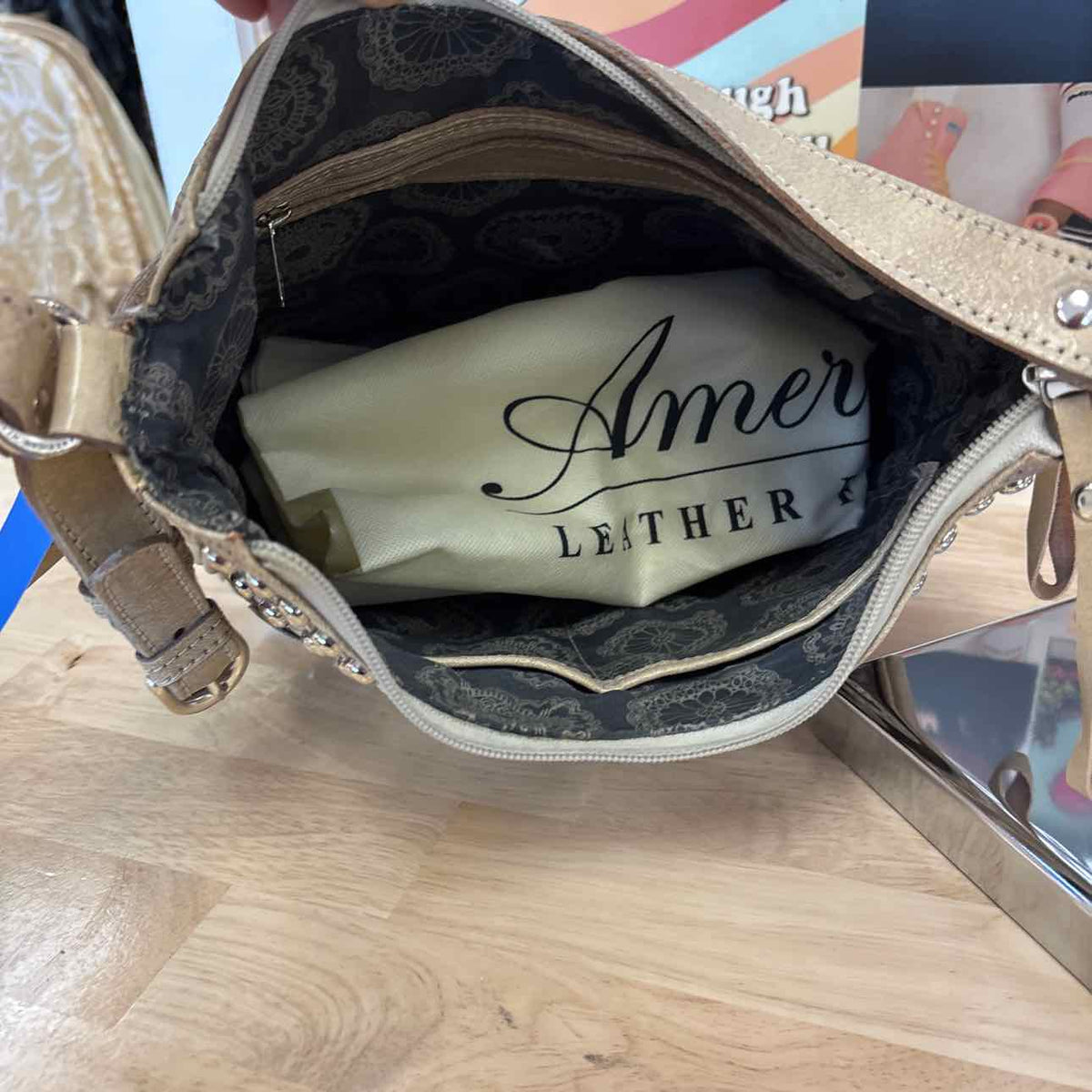 American West Tan Preloved Handbag