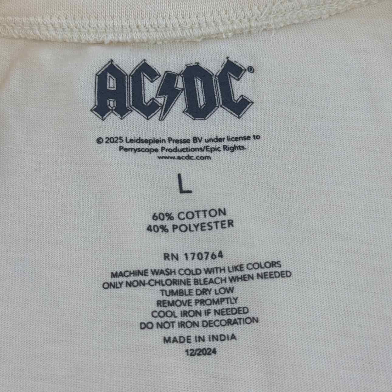 ACDC Size L Acdc Leopard T-Shirt - Bleached Sand
