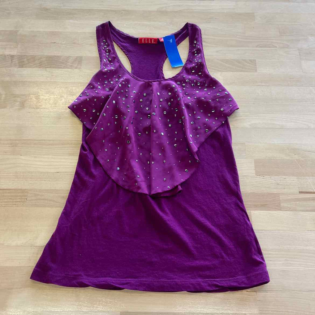 Elle Size S Purple Studs Tank
